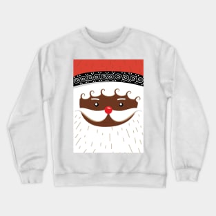 christmas afro american santa claus Crewneck Sweatshirt